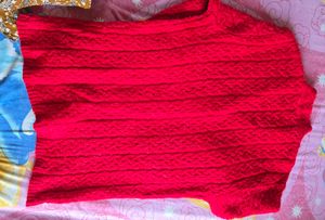 Red Knit Cardigan