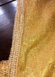 Elegant Gold dupatta with Lace Border