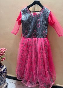 Beautiful Pink Embroidered Gown