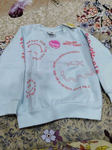 Light Blue Graphic Sweatshirt