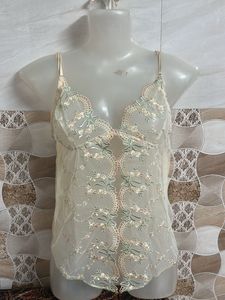 Sheer Embroidered Camisole Top