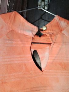 Peach Tie-Dye Maxi Dress