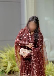 Elegant Maroon Embroidered Lehenga Choli Set