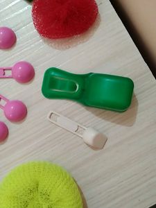 Combo Of Scrubbers And Plastic Spoons