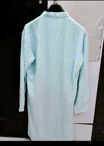 Light Blue Sequined Kurta