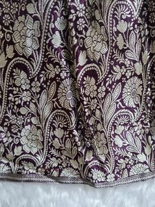 Purple Silk Crop Top Skirt - 1-2.5y