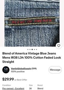 Authentic Blend of america Denim jeans pre-o