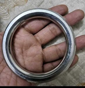 Classic Silver Tone kada & trendy ring