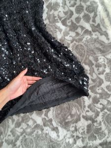 Sparkling Black Mini Dress(handmade)