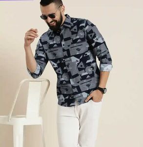Stylish Men's Teal Printed Shirt