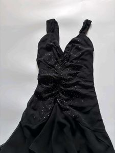 Elegant Black Beaded Gown