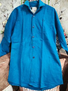 Men Blue Textured Shirt