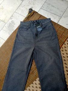 Branded grey jeans