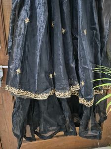 Black &amp; Gold Embroidered Dress