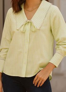 Cute Green Gingham Top