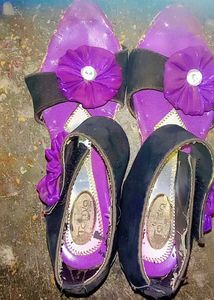 Purple Flower Heels