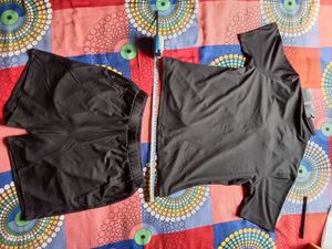 Chic Black Short Sleeve Pajama Set