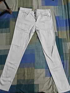 Men's Light Grey Casual Trousers