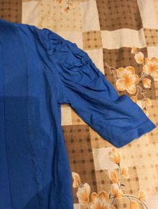 Blue knit cardigan