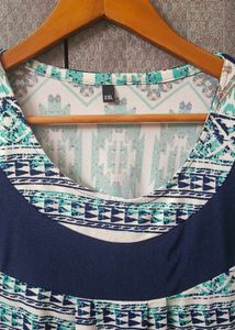 White Blue Top