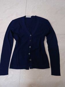 Navy Cardigan Sweater