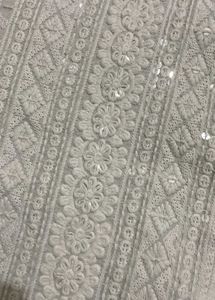 Elegant White Sequin Kurta