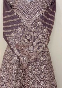 Embroidered Anarkali Kurta with Skirt Set