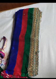 Combo Of Triple Colour &amp; Beautiful Bandhni Lace