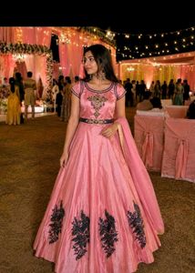 Stunning Pink Embroidered Lehenga Choli