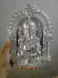 Silver Ganesha Showpiece Frame