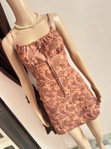 Boho Paisley Print Mini Dress