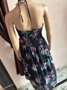 Floral Strapless Midi Dress