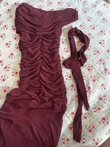 Elegant One-Shoulder Ruched Gown