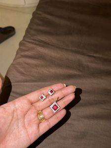 Exquisite Ruby & Diamond Jewellery Set