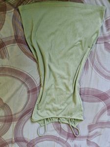Ribbed Sweetheart Neck Mini Dress