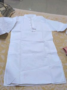 Men's White Cotton Kurta