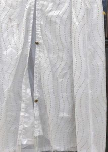 I M Selling Net Side Cut Slit Long Gown With Dupat