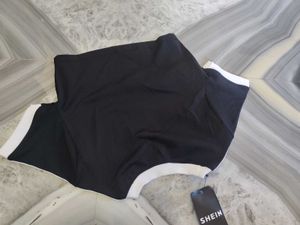 SHEIN Black & White Crop Top