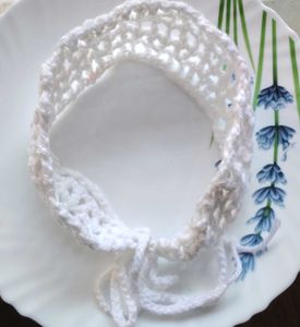 Mesh White Crochet Hairband ✨️🤍🤍