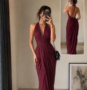 Elegant Deep V-Neck Party Dress