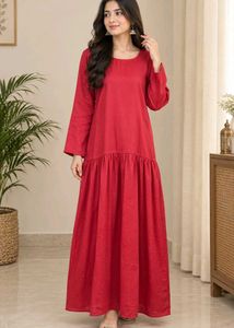 Elegant Red Satin Maxi Dress🧣