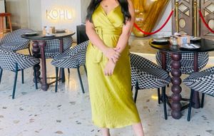 Zara Satin Wrap Party Dress Urbanic