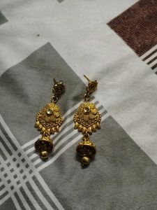 Gold Tone Choker &amp; Earring Set