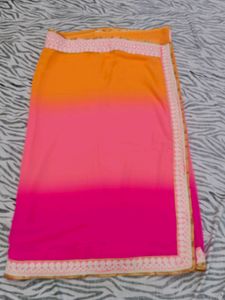 beautiful three colours saree