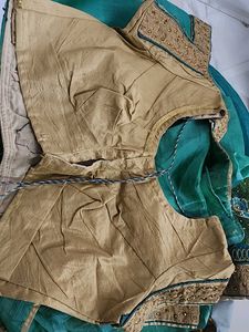 Teal Embroidered Saree