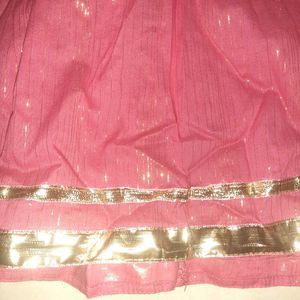 SRISHTI Pink &amp; Gold Anarkali Kurta Churidar