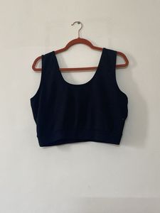 black "Simple Things" Cropped Top