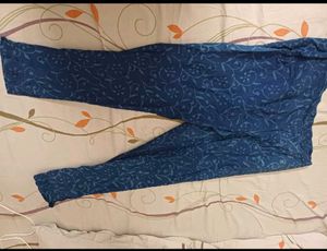 Blue Printed Cotton Salwar Suit