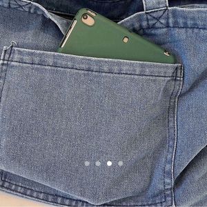 Embroidered Denim Tote Bag
