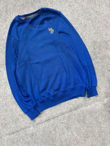 Men's Blue V-Neck Sweatshirt